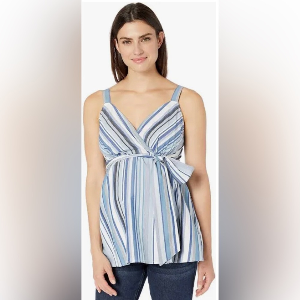 Motherhood Maternity Striped Tank-Top in XL